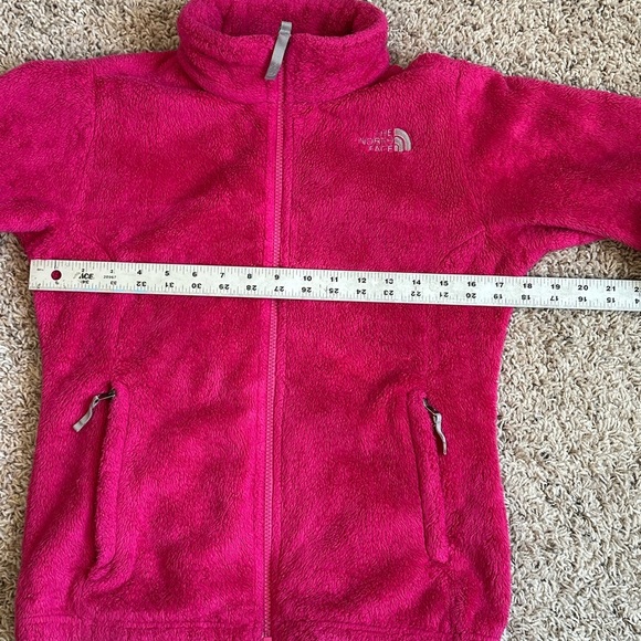 The North Face Vibrant Pink Girls' Full Zip Fuzzy Cozy Fleece Sz Lg (14/16) - Picture 10 of 11